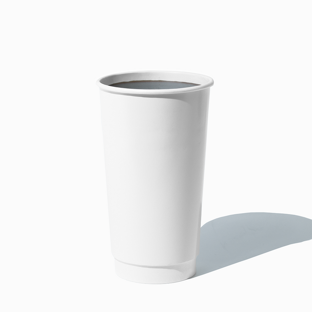 20 oz double wall white paper coffee cup for wholesale coffee service