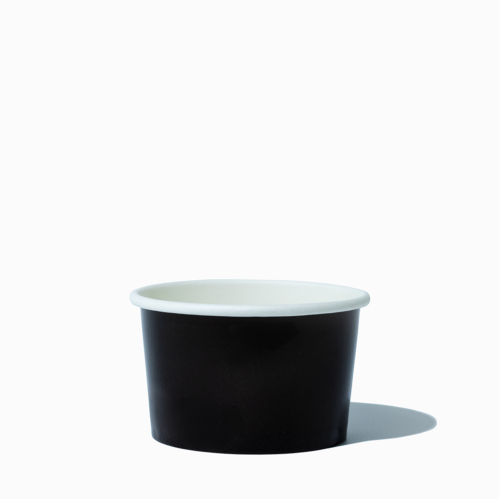 4 oz black paper food cup container soup product