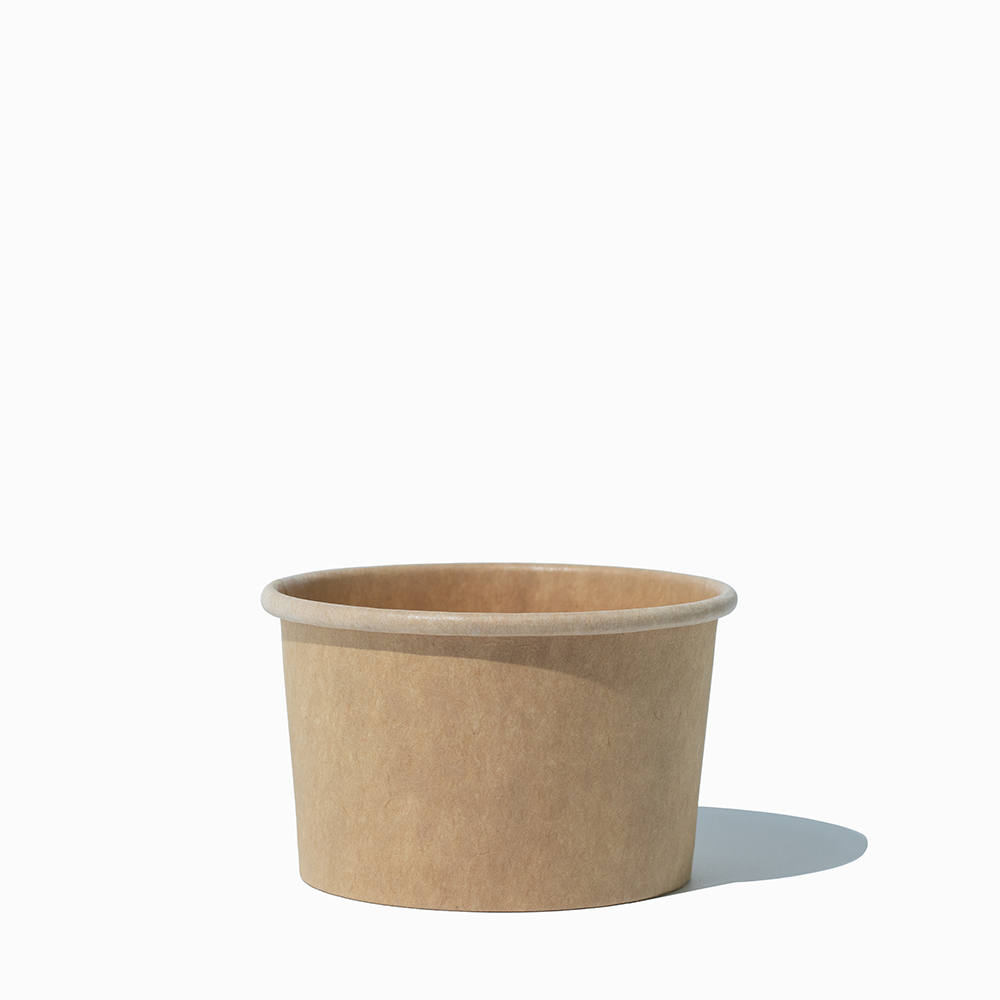 4 oz kraft compostable paper food cup container soup product