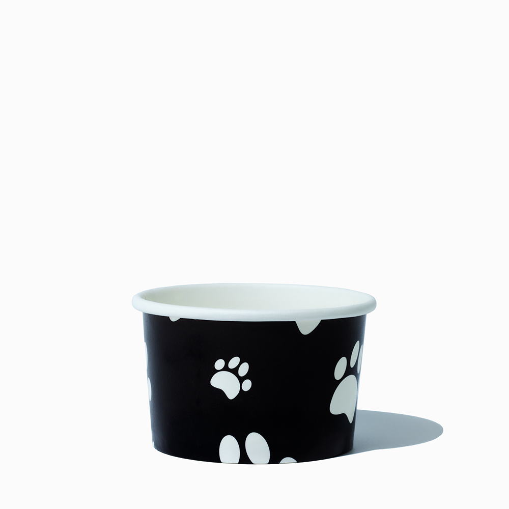 4 oz paw print pup paper food cup container soup product