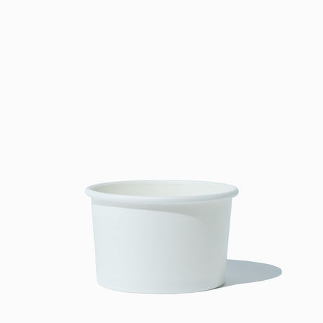 4 oz white paper food cup container soup product