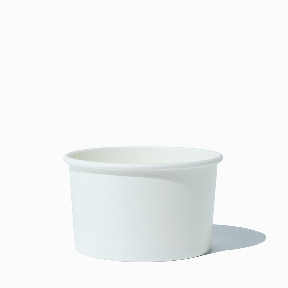 5 oz white paper food cup container soup product