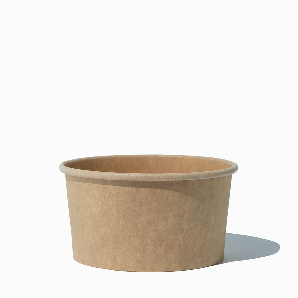 6 oz kraft compostable paper food cup container soup product