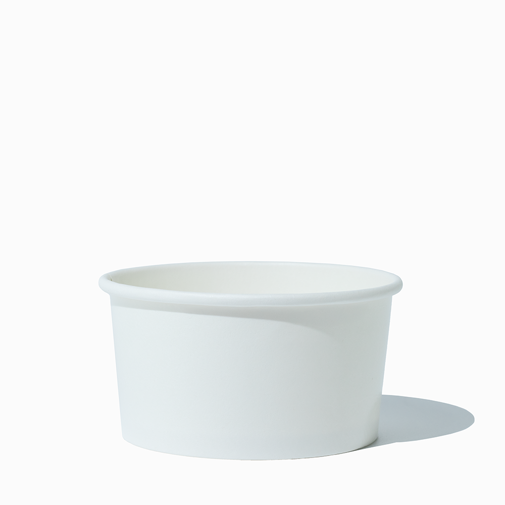 6 oz white paper food cup container soup product