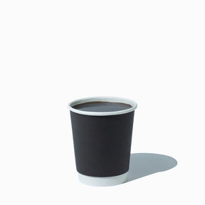 8 oz double wall black paper coffee cup for specialty coffee service