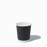 8 oz double wall black paper coffee cup, 500 per case