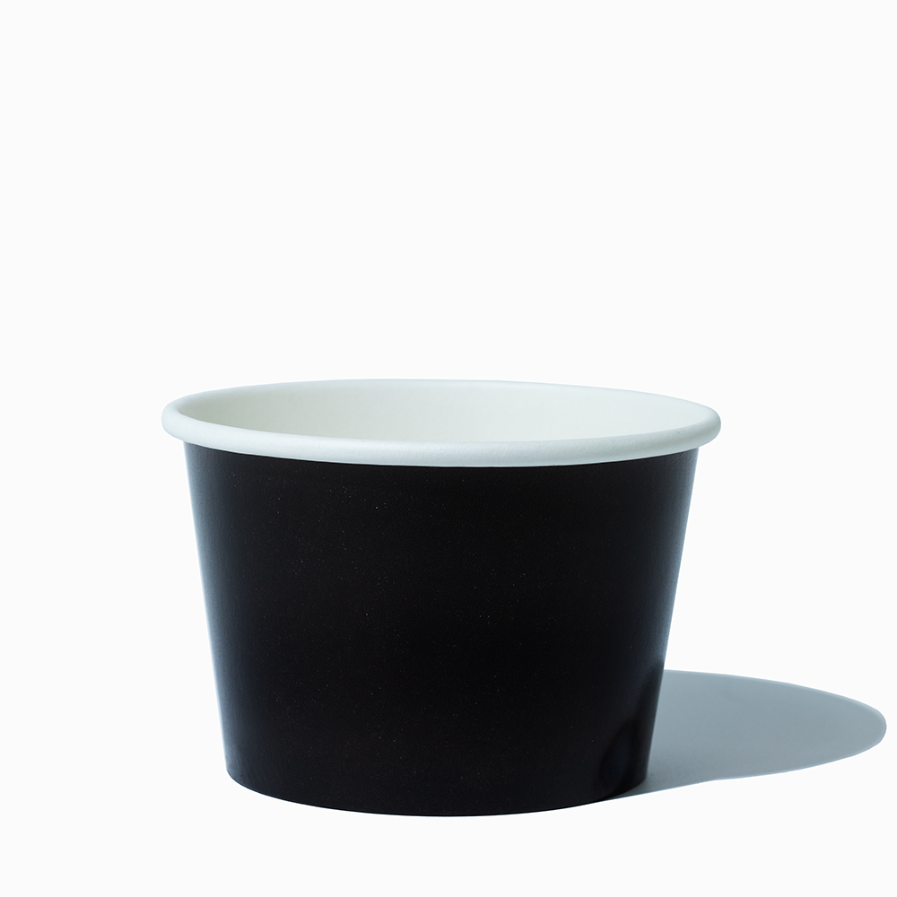 8 oz black paper food cup container soup product