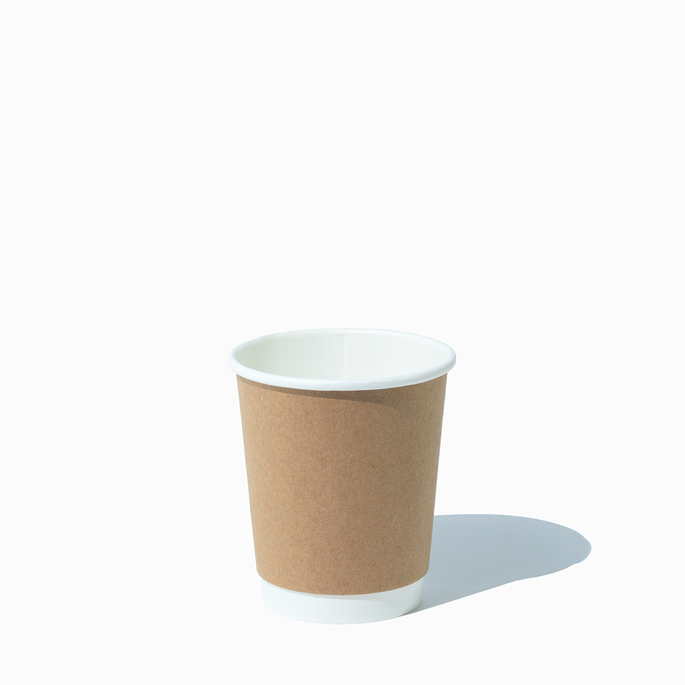 8 oz double wall kraft paper coffee cup, 500 per case