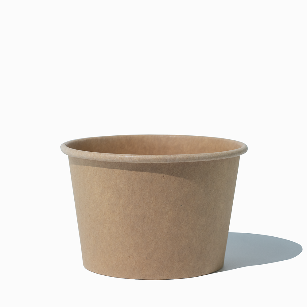 8 oz kraft compostable paper food cup container soup product