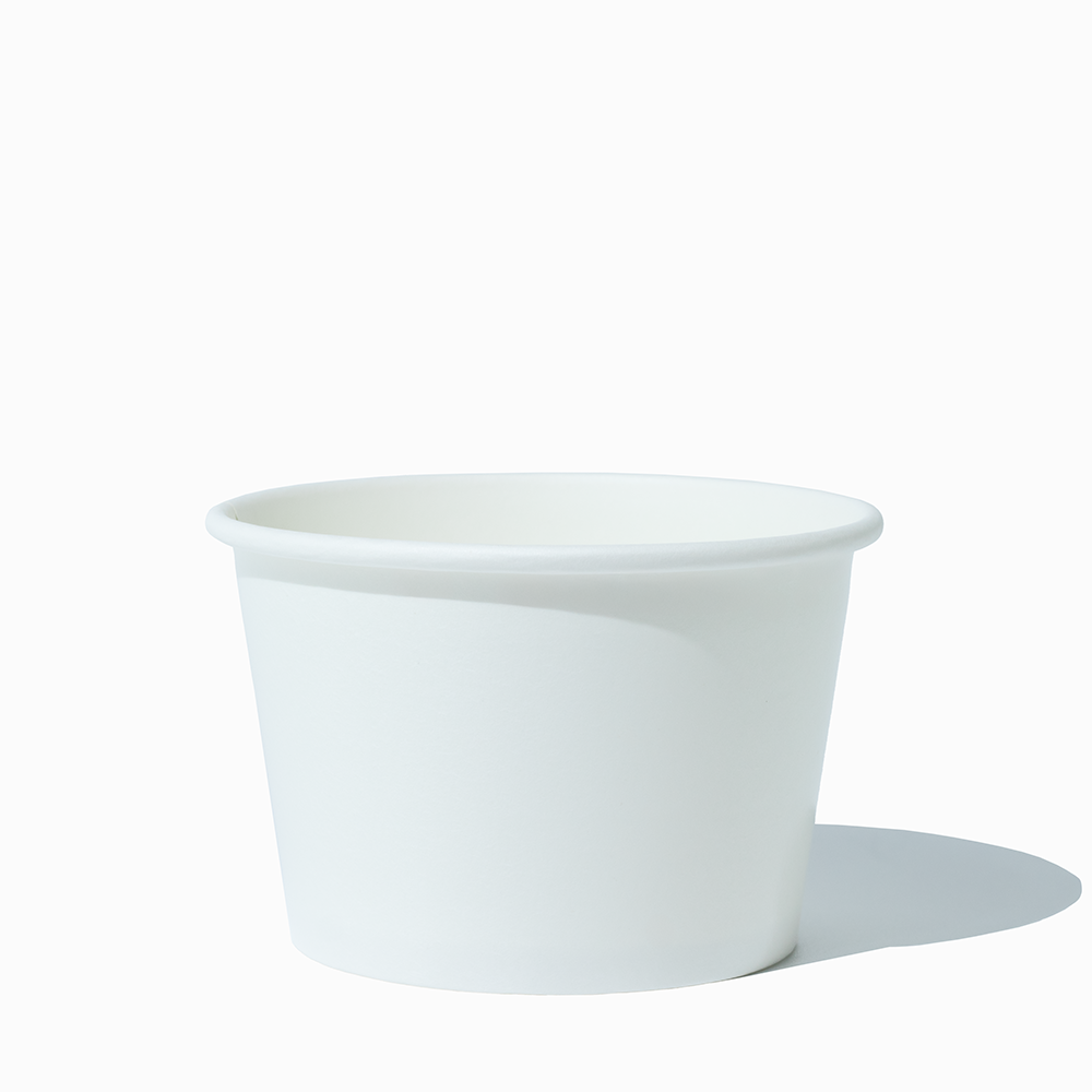 8 oz white paper food cup container soup product