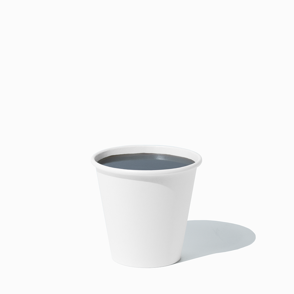 8 oz white single wall paper hot cups 1 in use