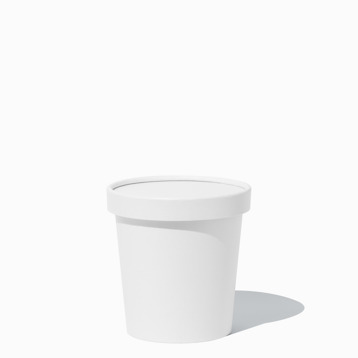 UNIQ 8/12/16 oz Premium Compostable White Paper To-Go Container Lids - 500/Case