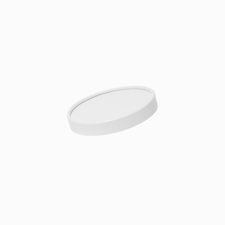 UNIQ 8/12/16 oz Premium Compostable White Paper To-Go Container Lids - 500/Case