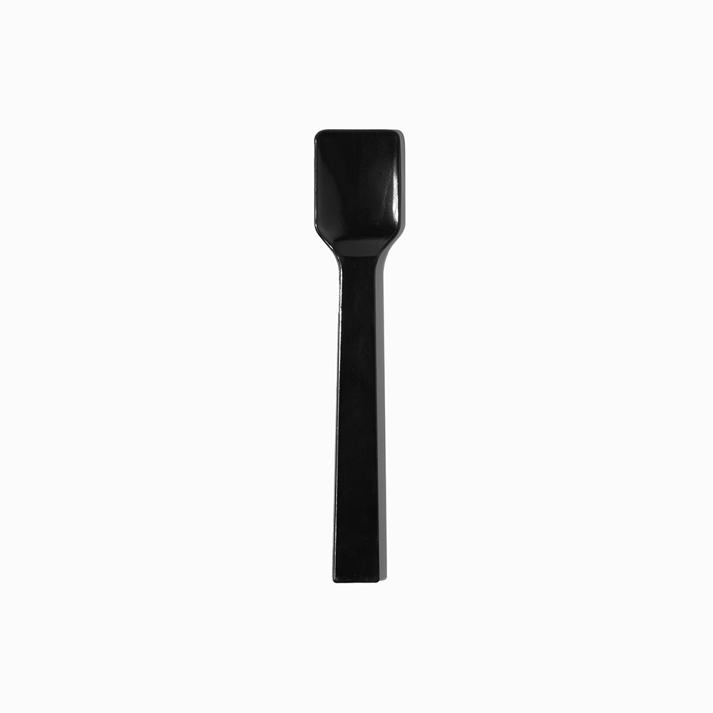 black flat tasting spoons product image