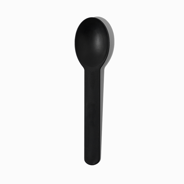 black heavy plastic spoons product image