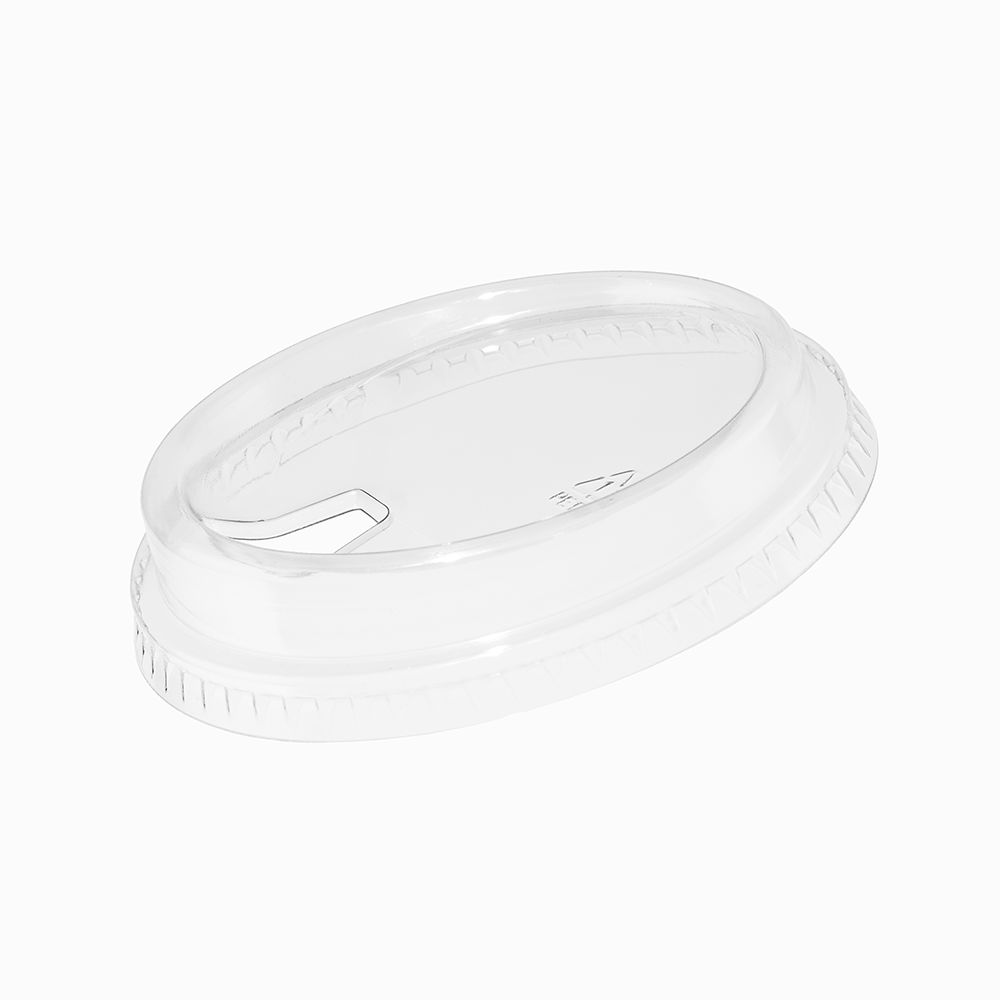 Clear strawless sip plastic cup lid, 98mm