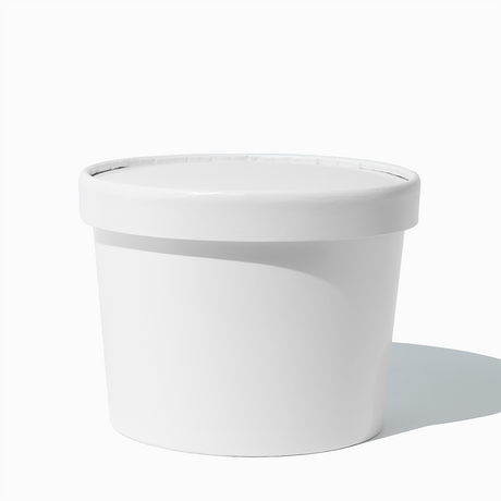 UNIQ Half Gallon 64 oz Premium To-Go Containers Non-Vented Lids - 252/Case