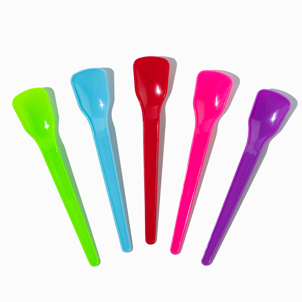 slim spadey mixed color plastic spoons product image