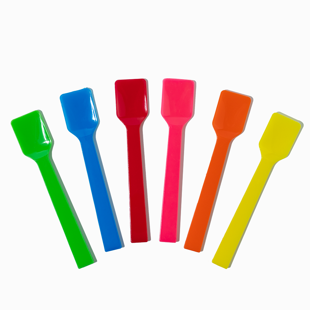 mixed solid color flat tasting spoons product image