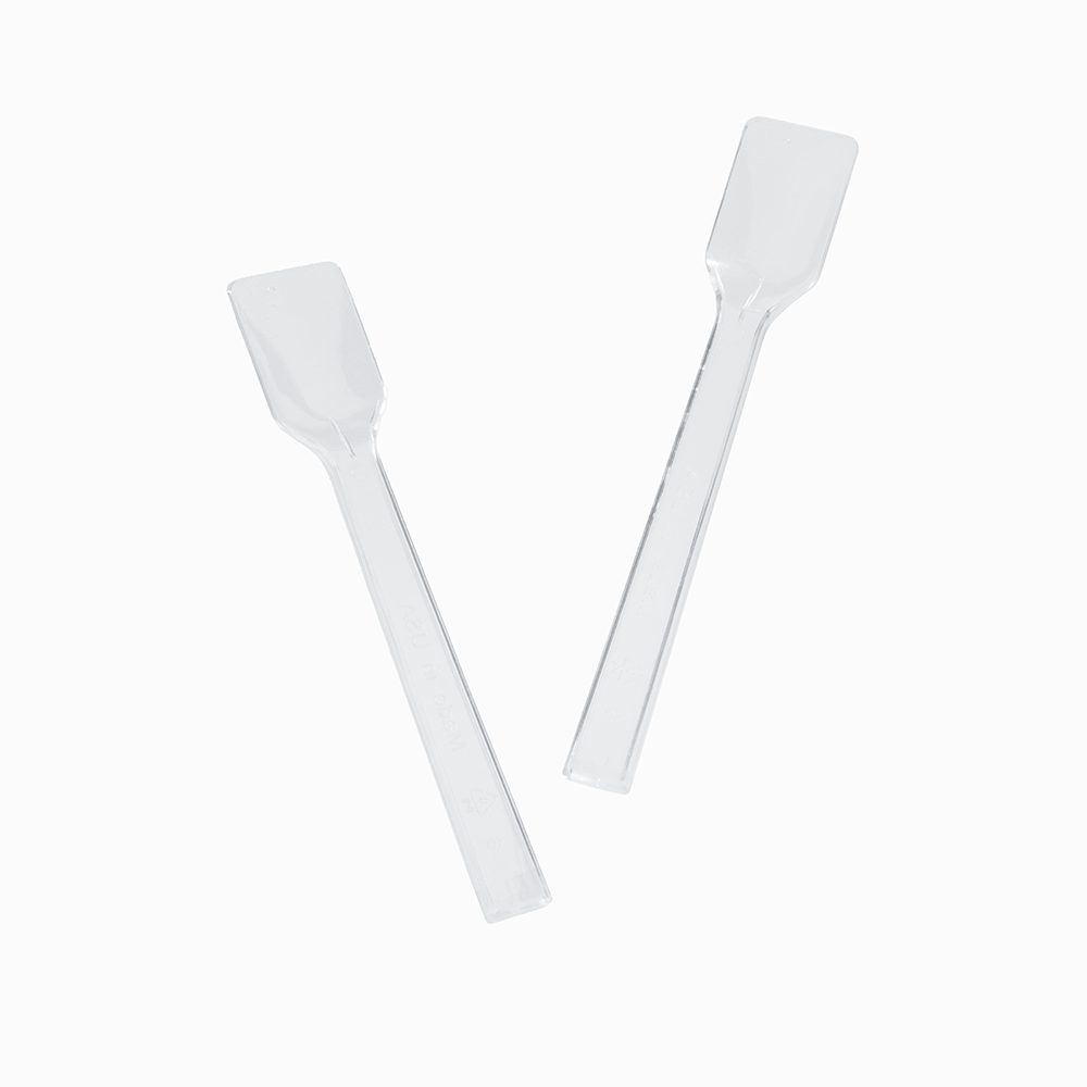 UNIQ Clear Flat Tasting Spoons ~ 3000/Case