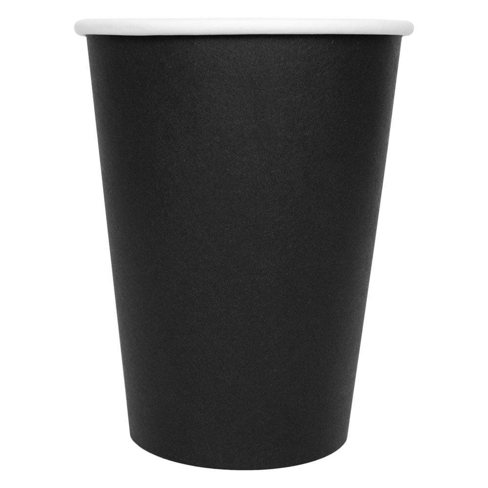 UNIQIFY® 12 oz Single Wall Black Hot Paper Cup - Hot Cup Factory HCF100212