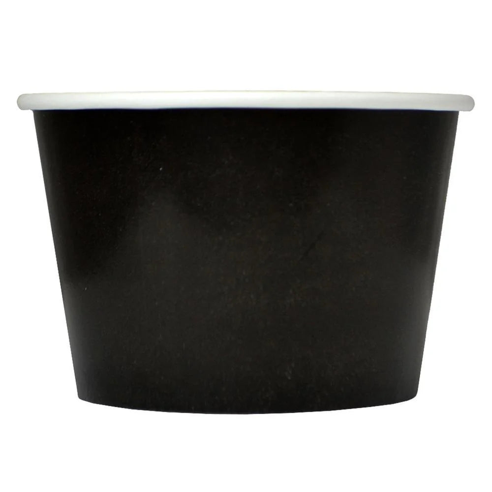 UNIQ 8 oz Black Paper Food Cups - 1000/Case – Hot Cup Factory