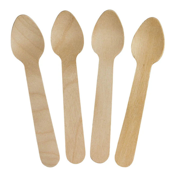 UNIQIFY® Wooden Tasting Spoons 3.75" - 1000/Case