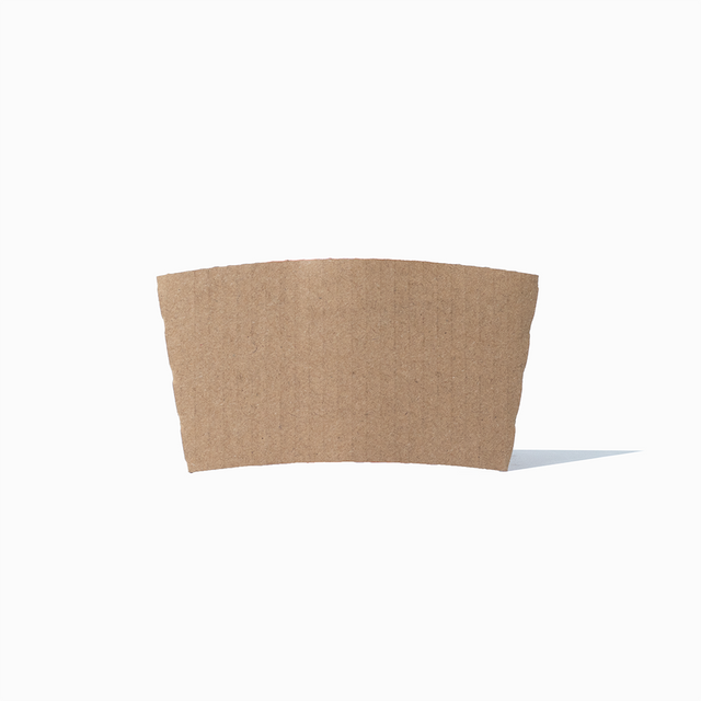 Kraft corrugated coffee cup sleeve for 8 oz cups