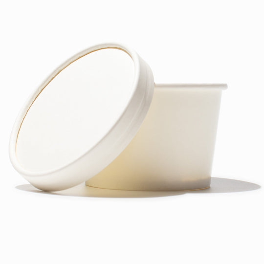 UNIQIFY® 8 oz White Premium Paper Food To Go Containers With NonVente