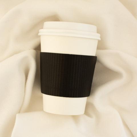 UNIQIFY® Black Hot Cup Sleeves - 10/12/16 oz - Hot Cup Factory HCF100602