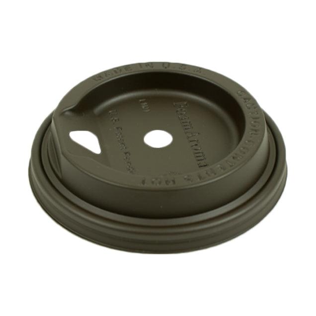 FoamAroma Brown Hot Cup Lids - 8/10/12/16/20/22 oz - Hot Cup Factory HCF100515