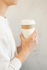 UNIQ White Hot Cup Sleeves - 10/12/16 oz - Hot Cup Factory HCF100603