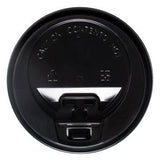 UNIQ Black Flip Top Hot Cup Lids - 8/10/12/16/20/22 oz - Hot Cup Factory HCF100512