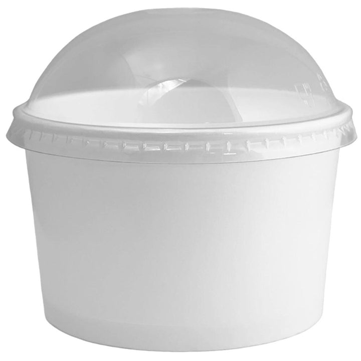 UNIQIFY® 12 oz Clear Dome Paper Food Cup Lids - 1000/Case