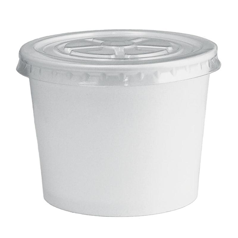 UNIQ 12 oz Clear Flat Lids for Paper Food Cups - 1000/Case