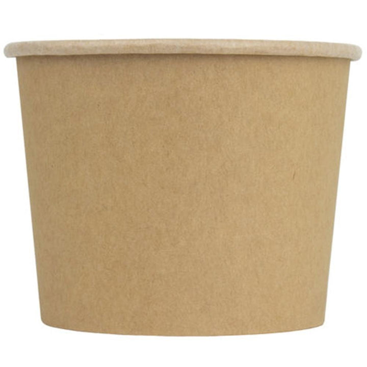 UNIQIFY® 12 oz Kraft Compostable Paper Food Cups - 1000/Case