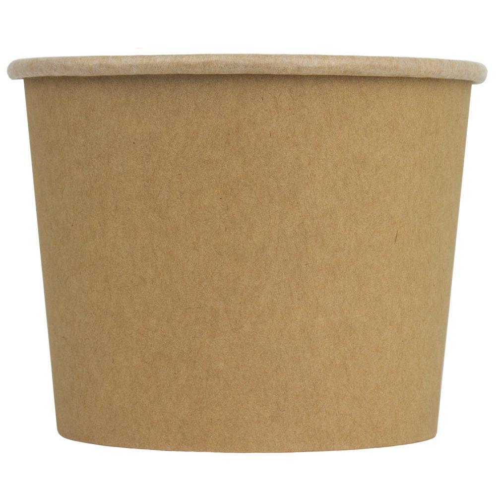 UNIQIFY® 16 oz Kraft Compostable Paper Food Cups - 1000/Case