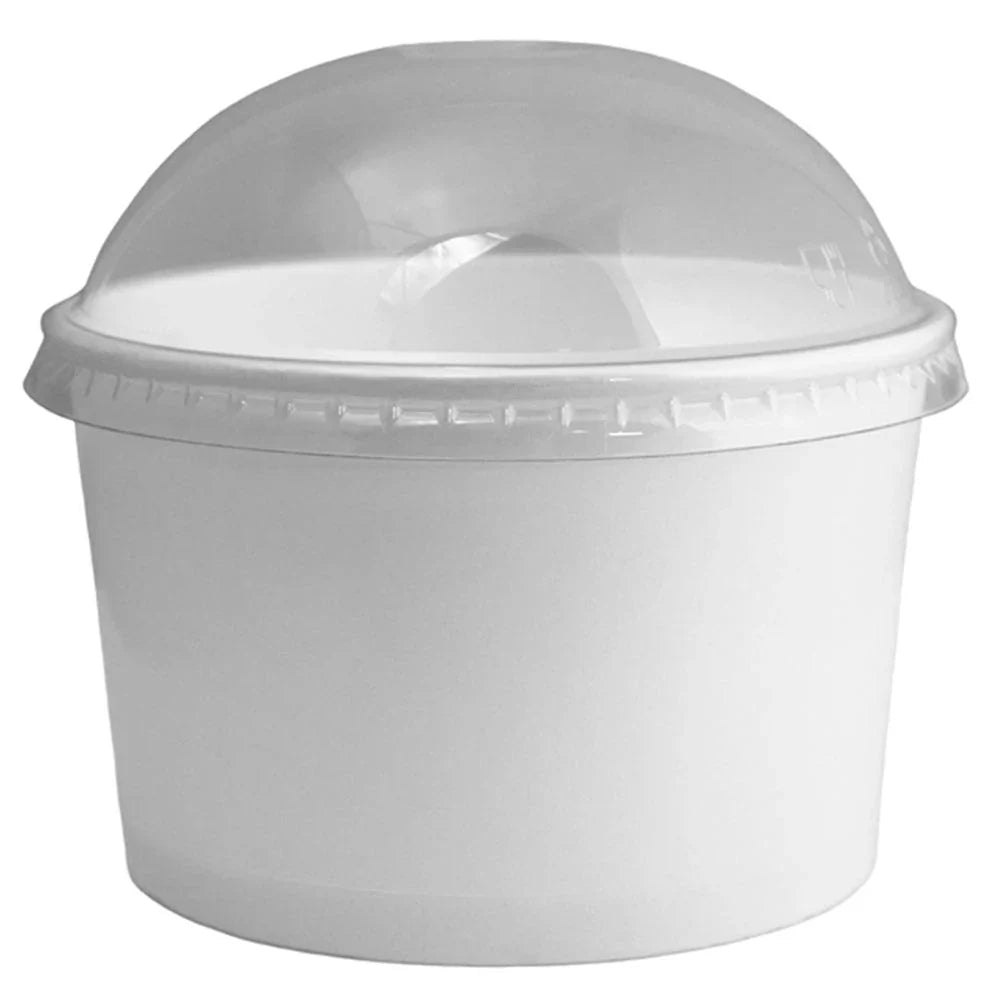 UNIQ 3 oz Clear Dome Paper Food Cup Lids - 1000/Case