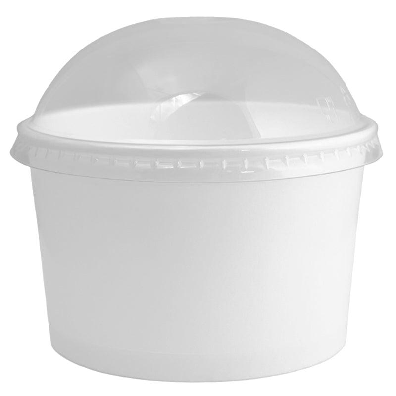 UNIQ 4 oz Clear Dome Paper Food Cup Lids - 1000/Case