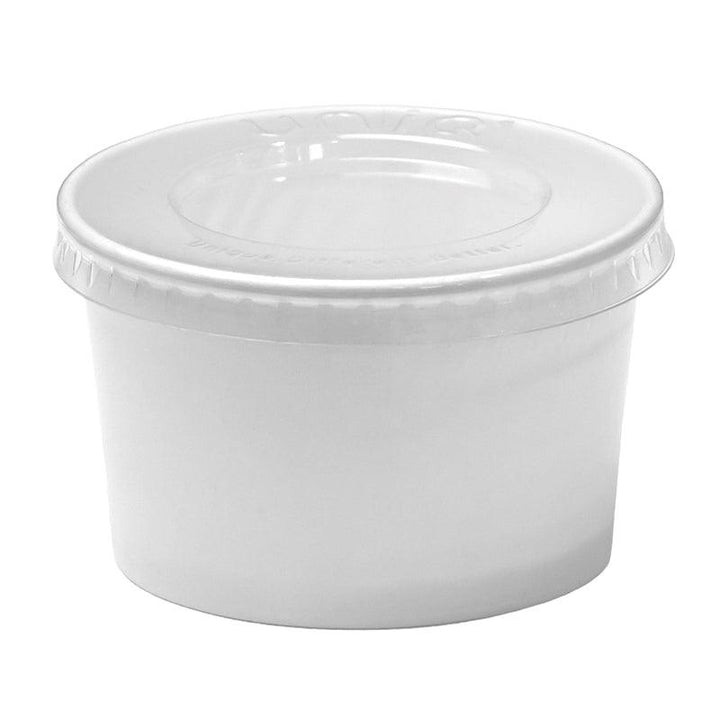 UNIQ 4 oz Clear Flat Lids for Paper Food Cups - 1000/Case