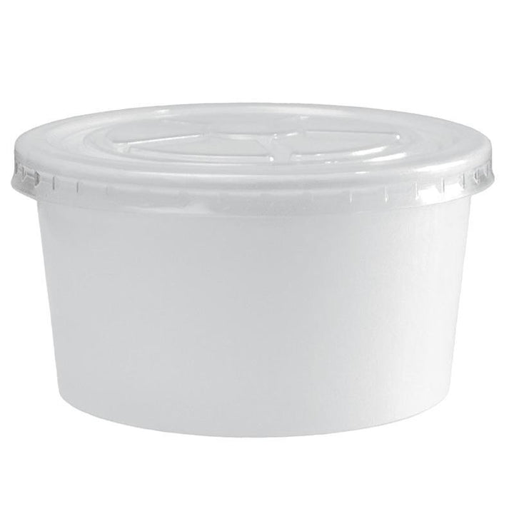 UNIQIFY® 6/8 oz Clear Flat Lids for Paper Food Cups - 1000/Case