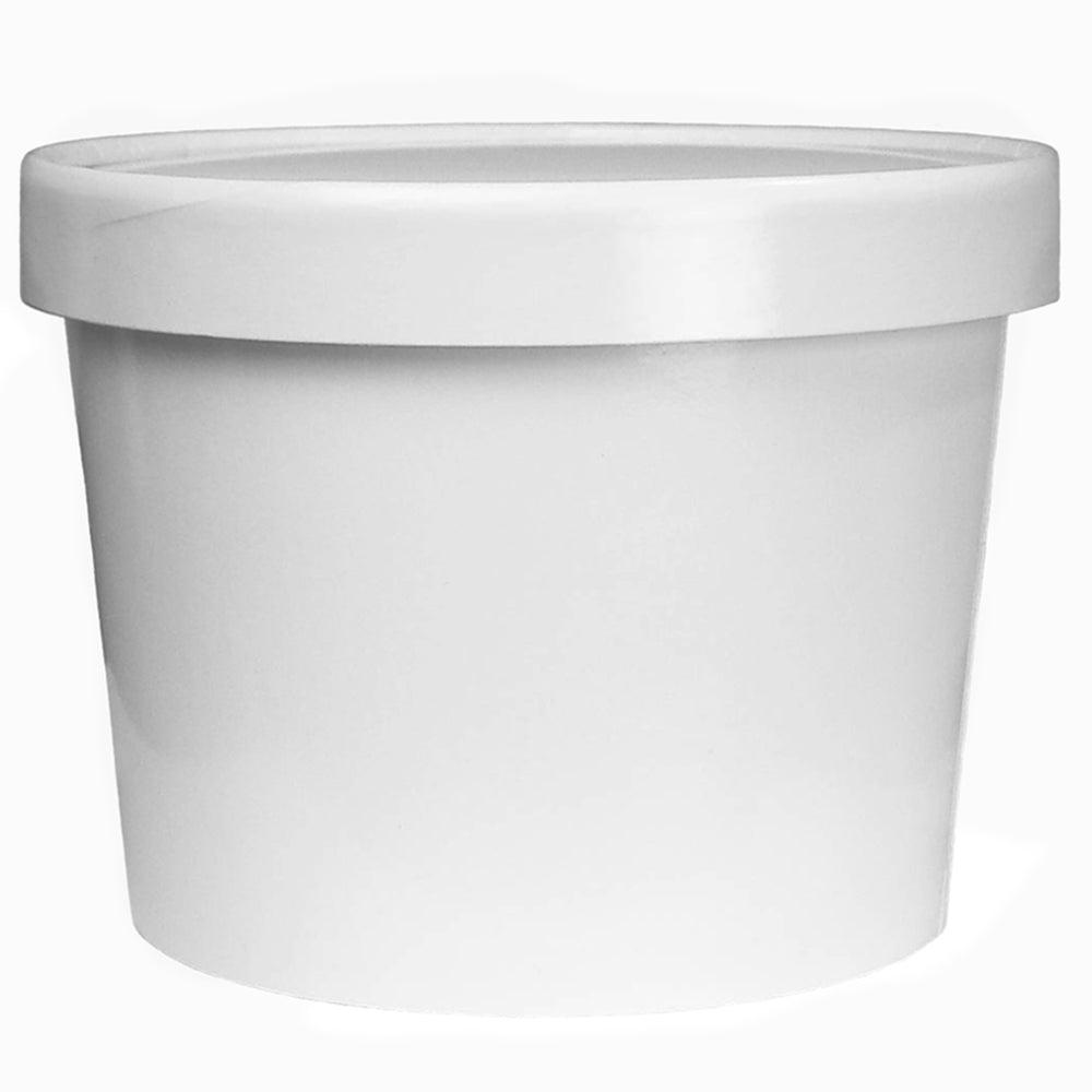 UNIQIFY® 8 oz White Premium Paper Food To Go Container - Lids Only - 250/Case