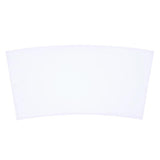 White corrugated coffee cup sleeve for 10 to 16 oz cups