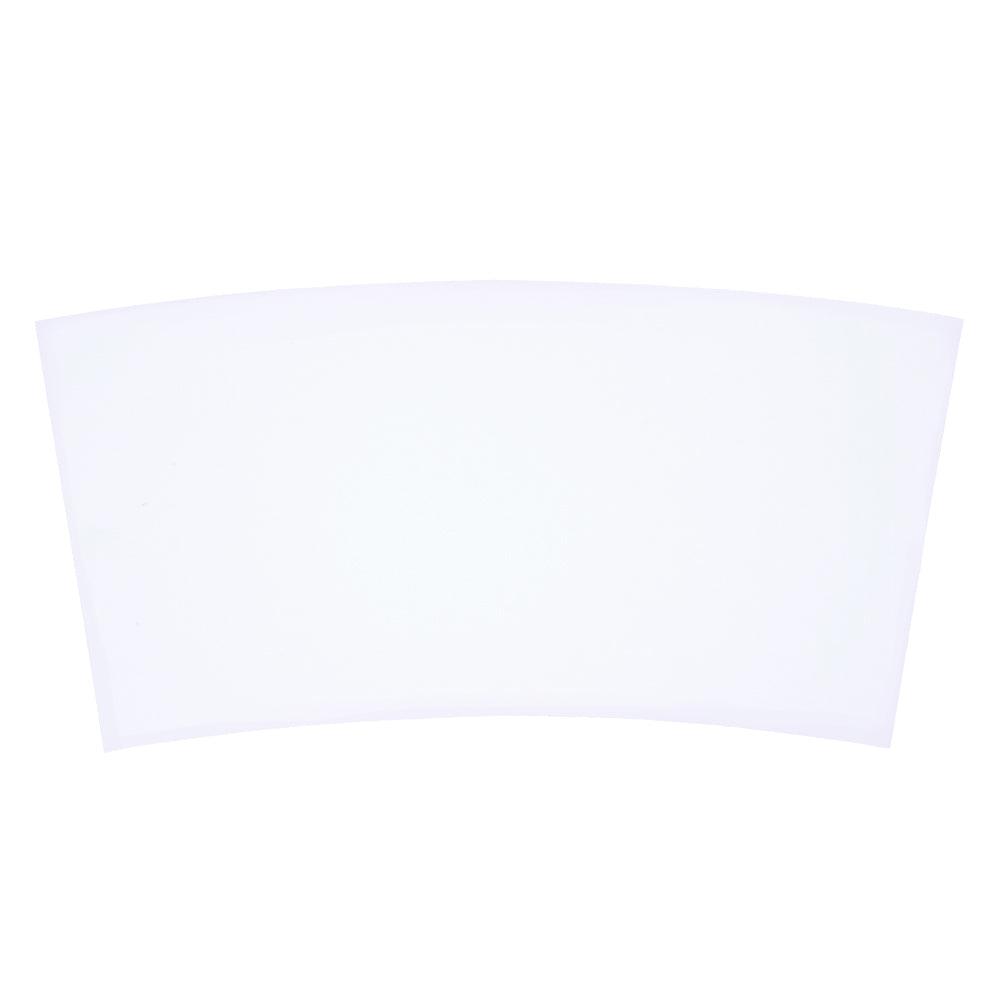 White corrugated coffee cup sleeve for 10 to 16 oz cups