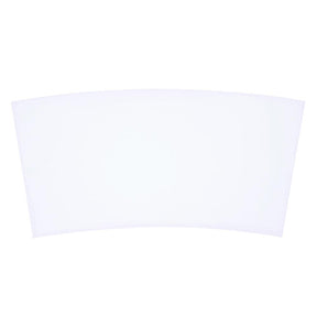 White corrugated coffee cup sleeve for 10 to 16 oz cups