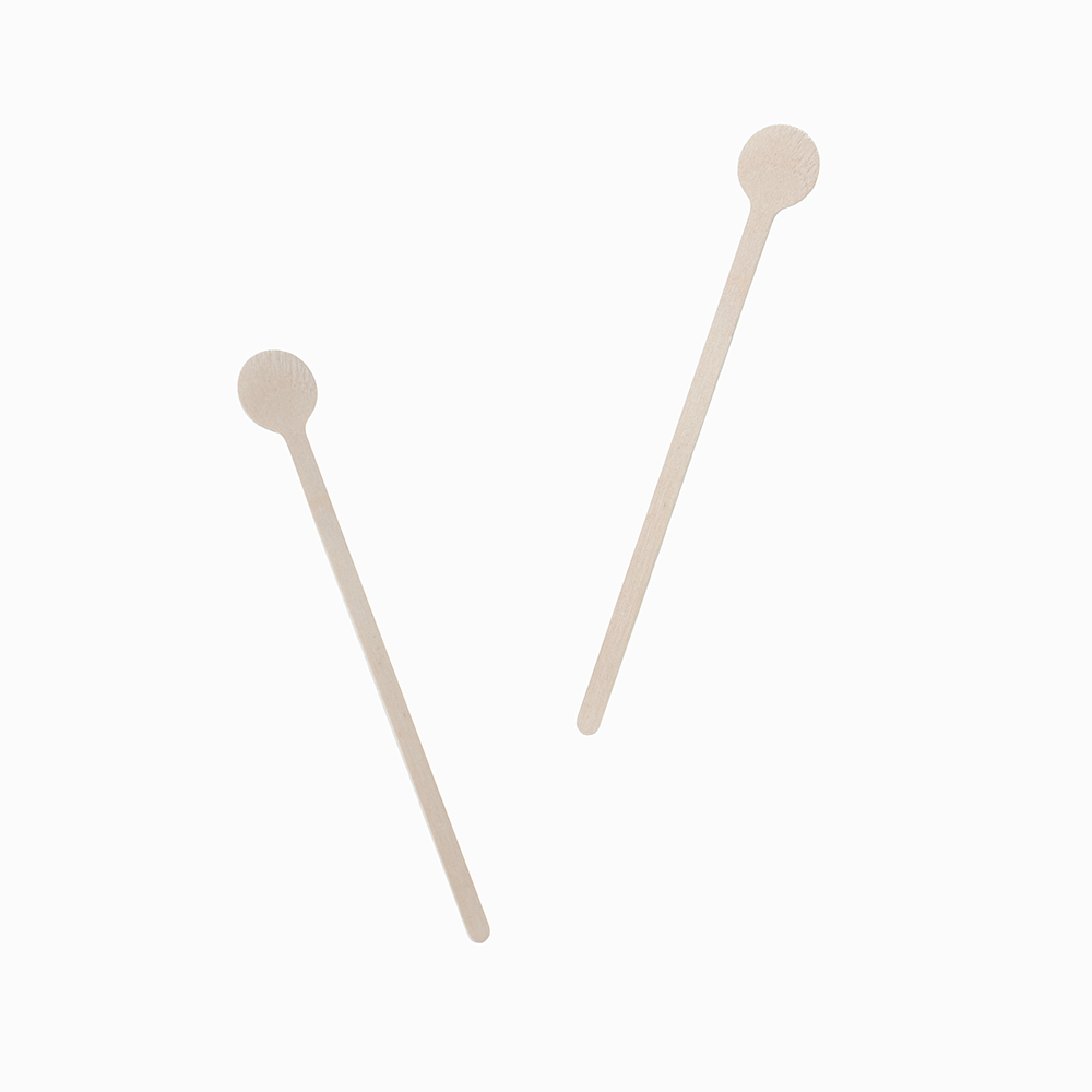 UNIQ Round Head Wooden Coffee Stirrers 6" - 3000/Case