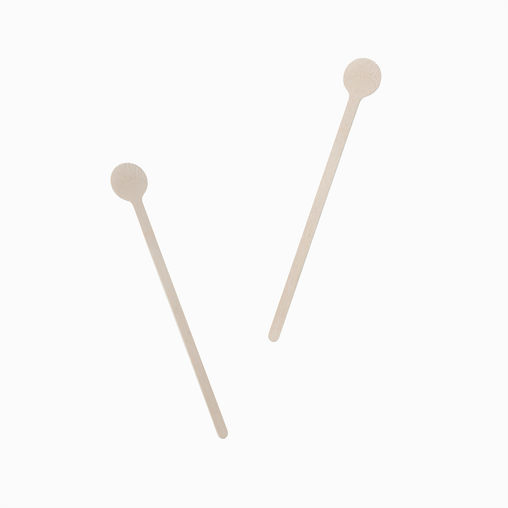UNIQ Round Head Wooden Coffee Stirrers 6" - 3000/Case