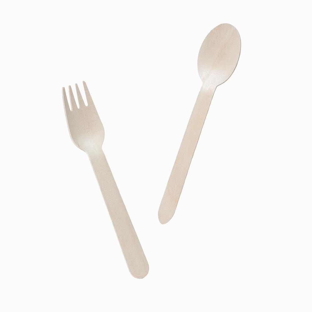 UNIQ Wooden Cutlery Set - Fork, Knife & Spoon - 400 Sets