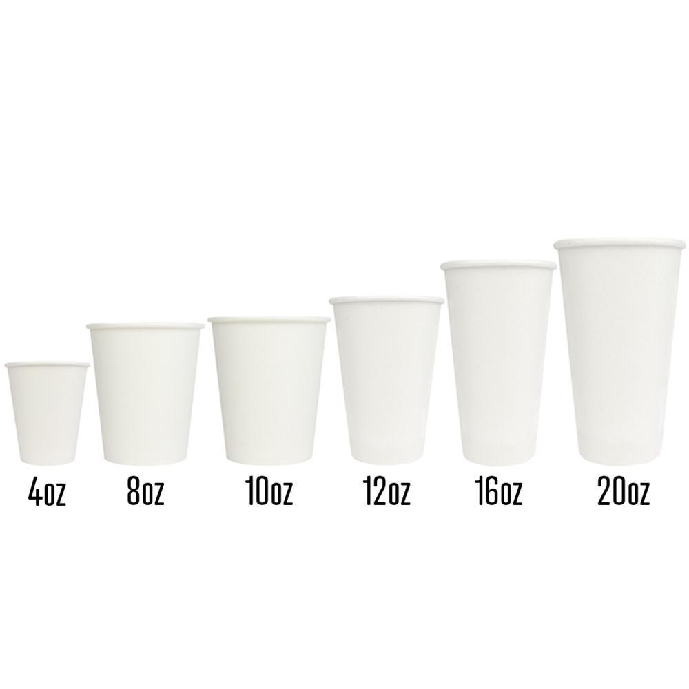 UNIQIFY® 12 oz White PE Single Wall Paper Hot Cups