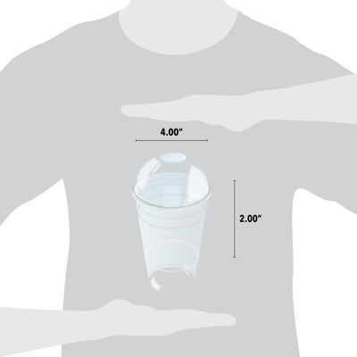 UNIQIFY® 16/20/24 oz Clear Dome Plastic Drink Lids - 98mm